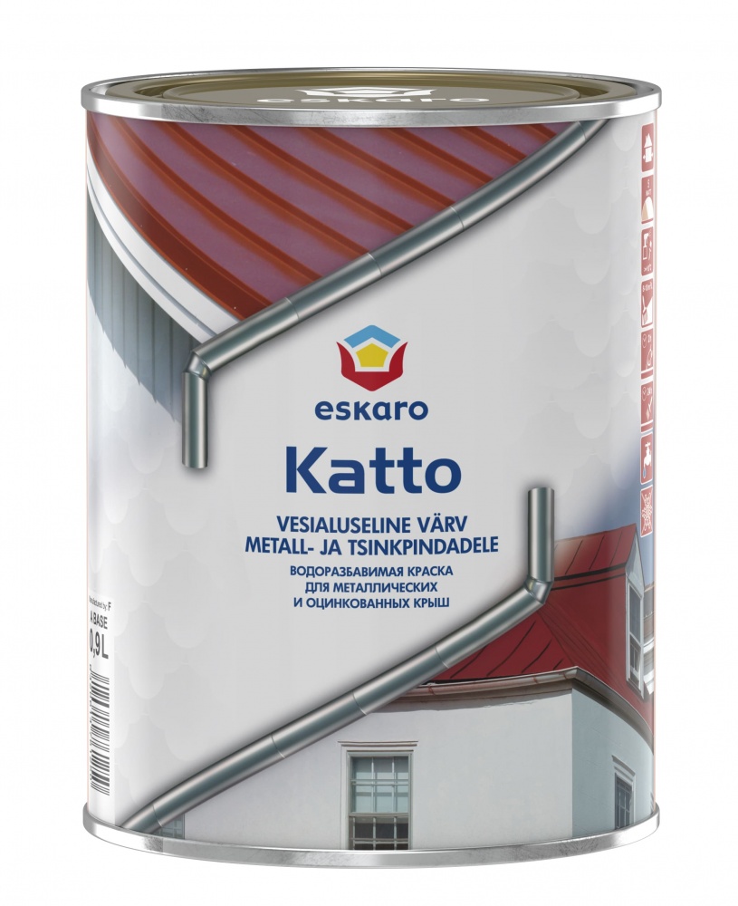 Фарба для дахів Eskaro Kattо База під тонування мат 0,9л 1,18кг