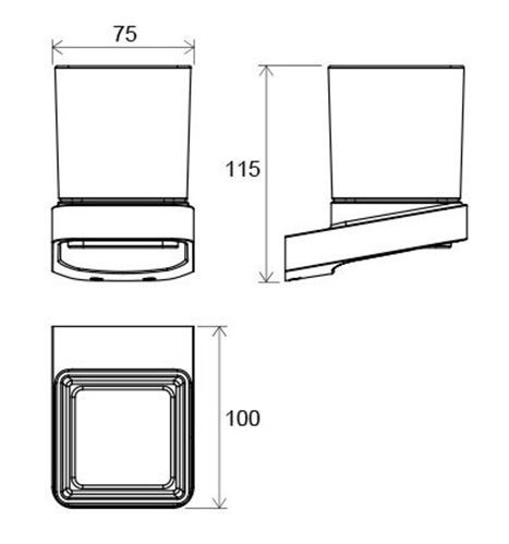 Стакан для зубних щіток Ravak 10° TD 210 X07P321 (тримач настінний зі склянкою д/зубних щіток)