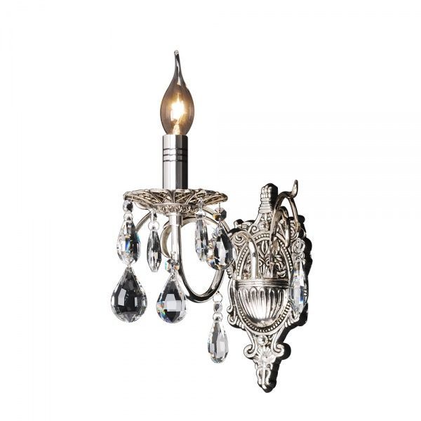 Бра WunderLicht 1x60 Вт E14 серебряный 3969-01W 