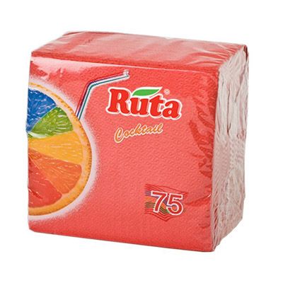Салфетки Ruta Люкс красные 75 шт