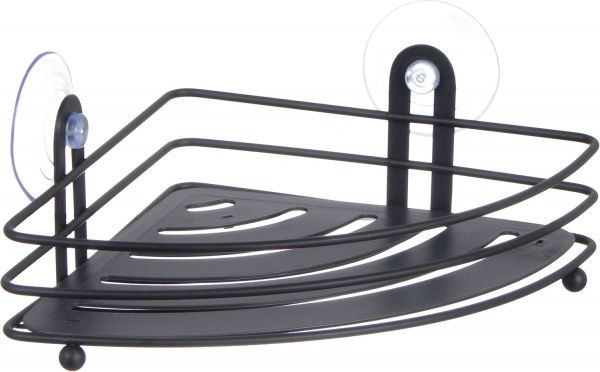 Полочка угловая Trento одинарная 27x19,5x9,5 смчерный 