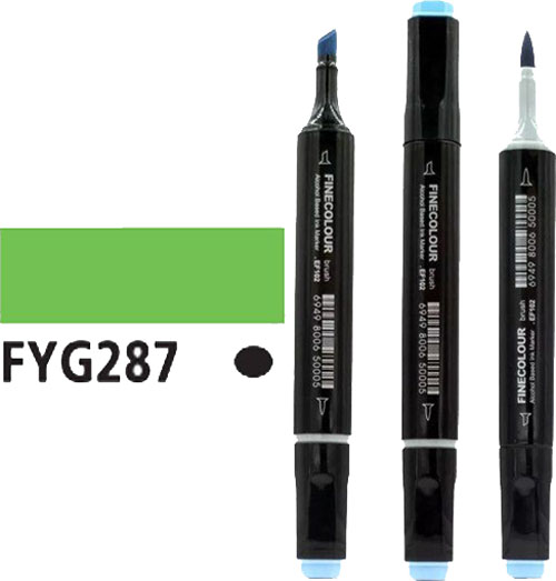 Маркер спиртовий FINECOLOUR EF102-287 флуоресцентний зелений 