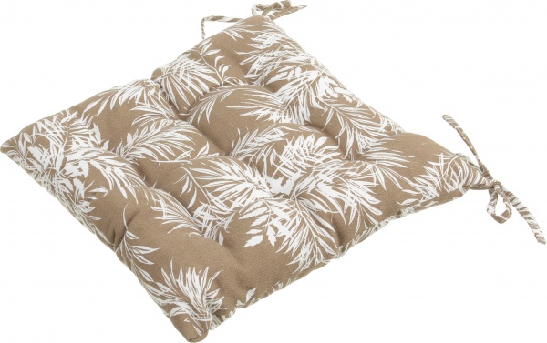 Подушка на стул Листья коричневая 37х37см Luna