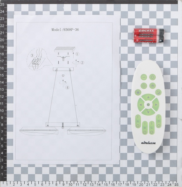 Люстра светодиодная Altalusse INL-9368P-36 LED 36 Вт белый/золото INL-9368P-36 белый/золото