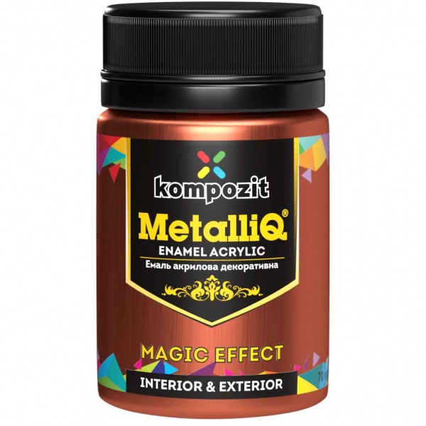 Декоративна фарба Kompozit акрилова MetalliQ мідь 0,07кг
