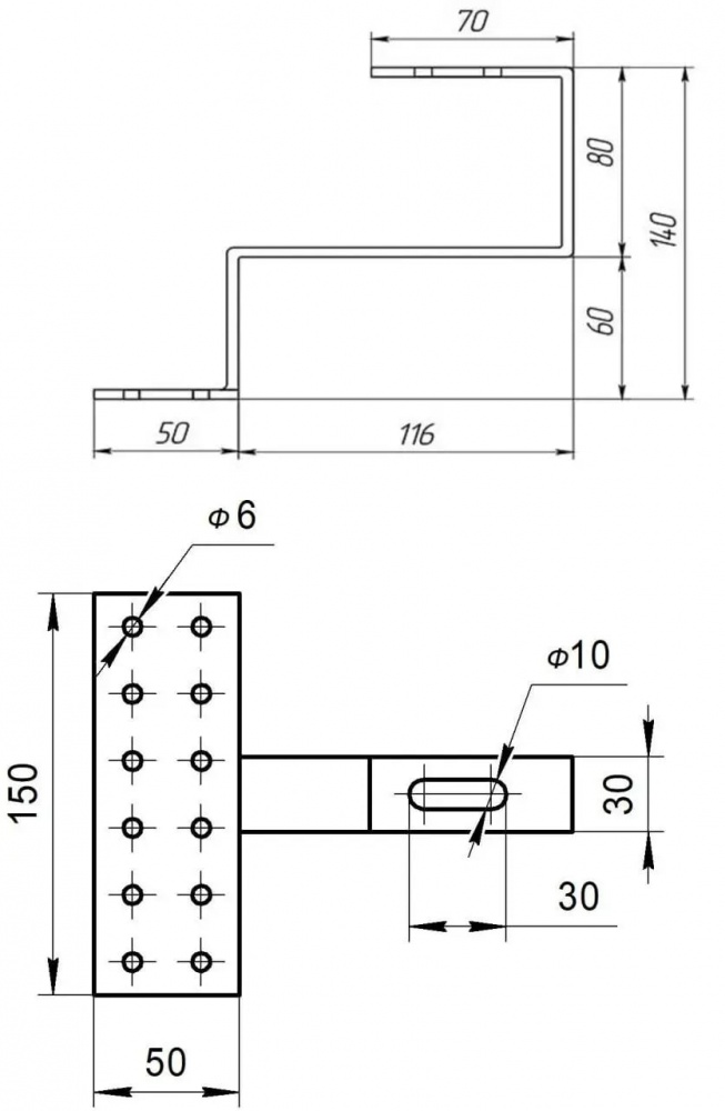 Кронштейн для кріплення сонячних панелей до черепиці