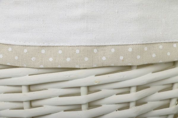 Корзинка плетеная с текстилем 37х31х19/41 см EBE18-9-1 