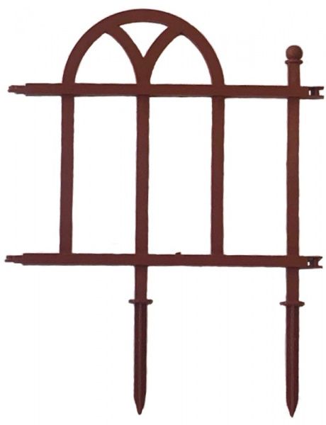 Декоративна огорожа для клумб Флора теракотовий