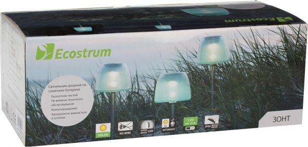 Светильник на солнечной батарее Ecostrum Зонт зеленый 1,2 Вт IP44 зеленый 91062871 