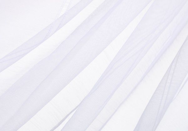 Тканина тюлева мікро-сітка зі смужкою 300 см білий 