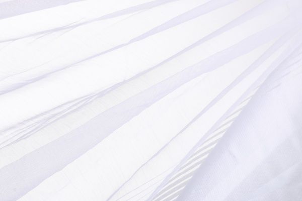 Ткань тюлевая полоски на сетке 300 см белый 