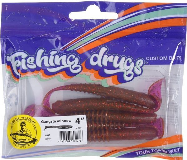 Приманки для ловлі риби Гангста Мінов 100 мм 5 шт. Lox