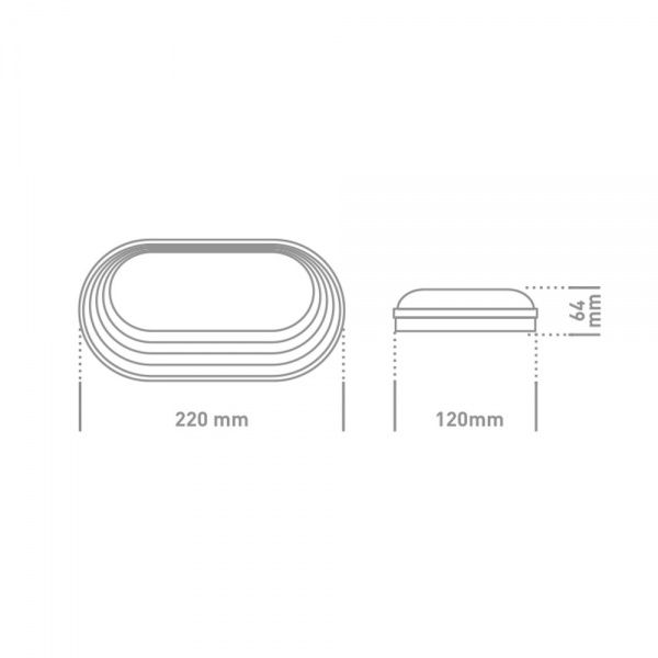 Светильник административный LED Global 15 Вт IP65 черный 1-GBH-06-1550-E 