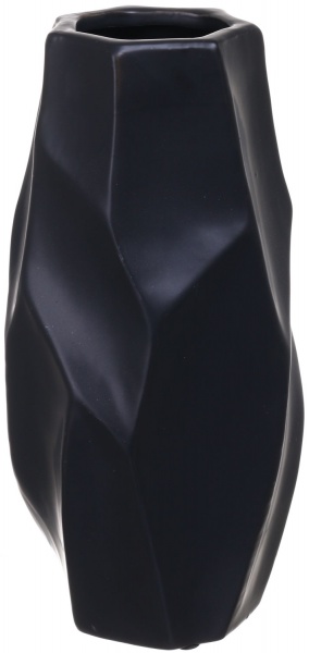 Ваза керамическая черная Figured 12х24 см