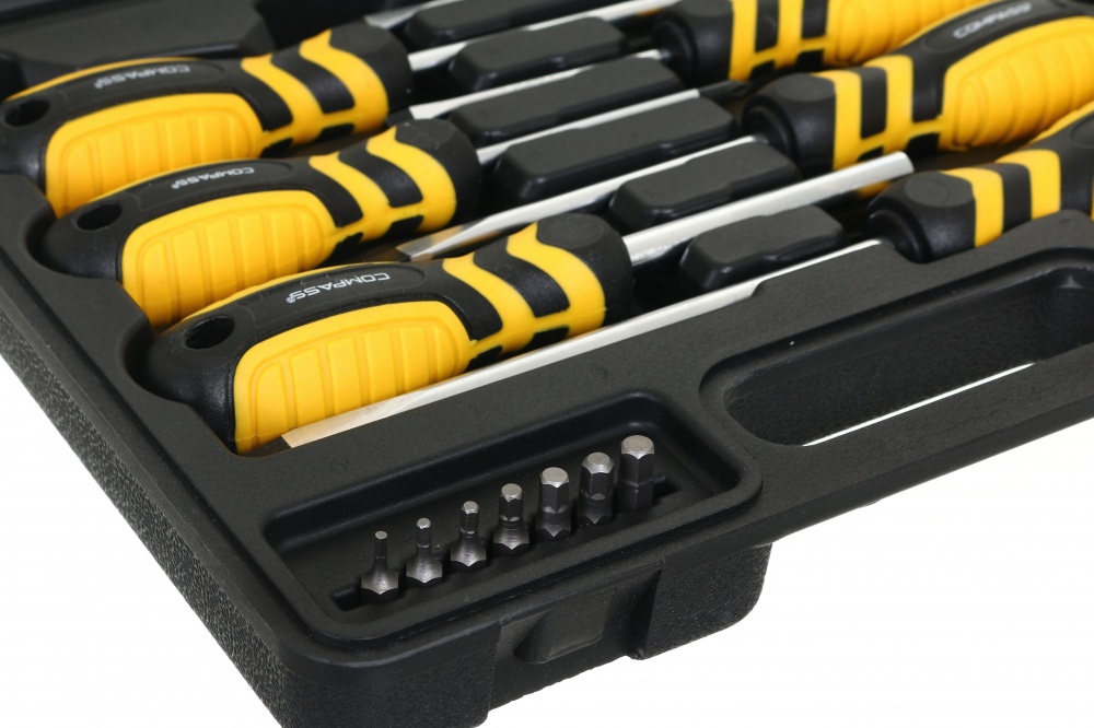 Набор отверток и головок Compass в кейсе 21 предмет EL-CP-21