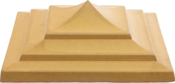 Крышка на столб Пагода 400x400x140 мм желтый Вилес 