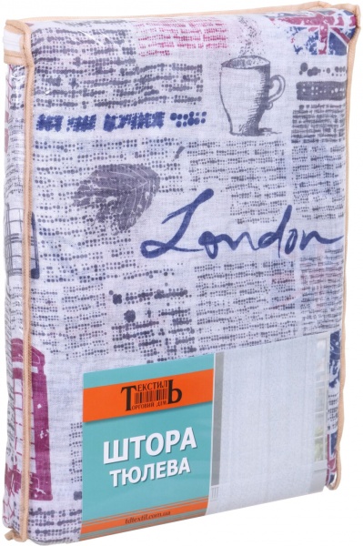 Тюль FAN London 300х270 см синя