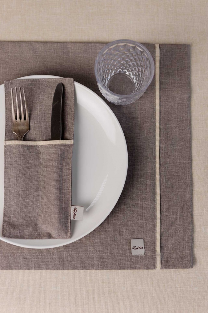 Серветка La Nuit - сет з кантом 35x45 см тауп