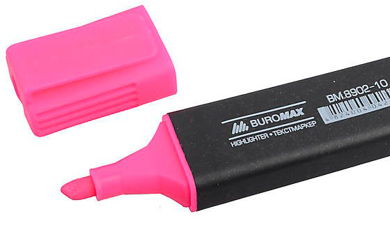 Маркер текстовый Buromax Jobmax розовый BM.8902-10 