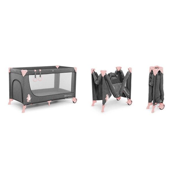 Манеж-ліжко Kinderkraft Joy рожевий KKLJOYPNK00000