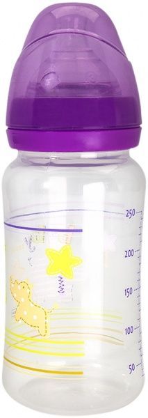 Пляшечка Baby Team з широким горлом 250 мл 1002