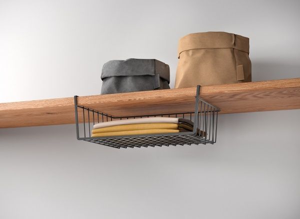 Корзина навесная Metaltex 363040 30x26x14 см Kanguro-40 Lava черный