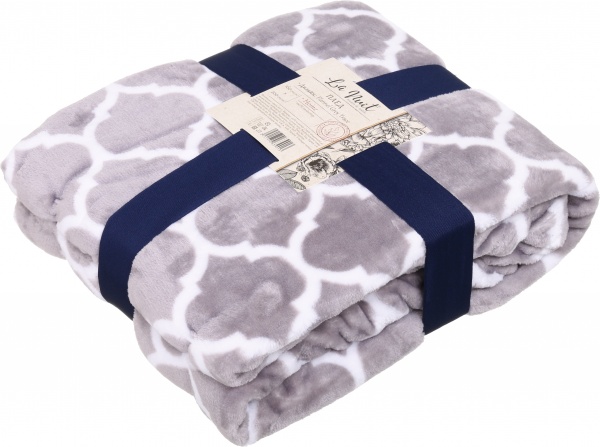 Плед Flannel Plush Grey Fence 160x200 см серый La Nuit 