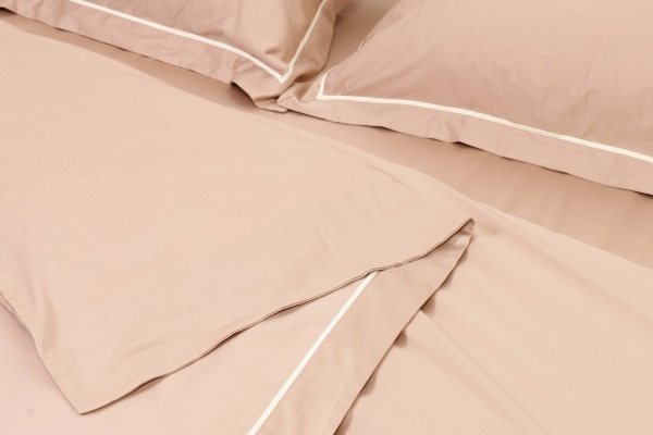 Комплект постельного белья Solid семейный бежевый La Nuit 