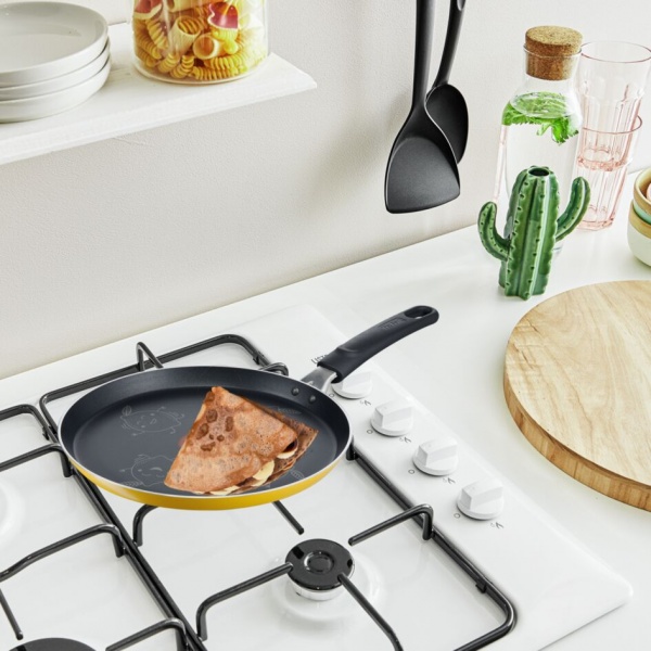 Сковорода для млинців з лопаткою FRUITS (лимон) 25 см B4381002 Tefal