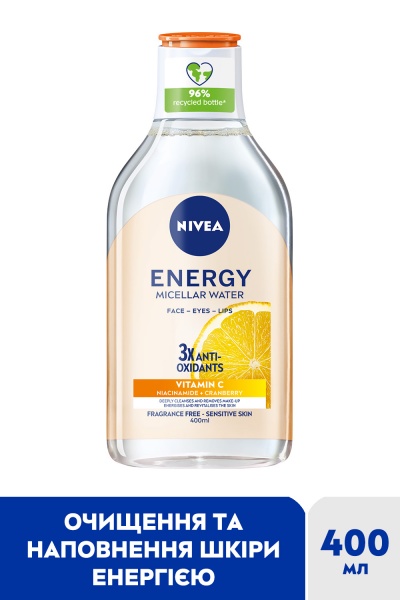 Мицеллярная вода Nivea Energy с антиоксидантами 400 мл