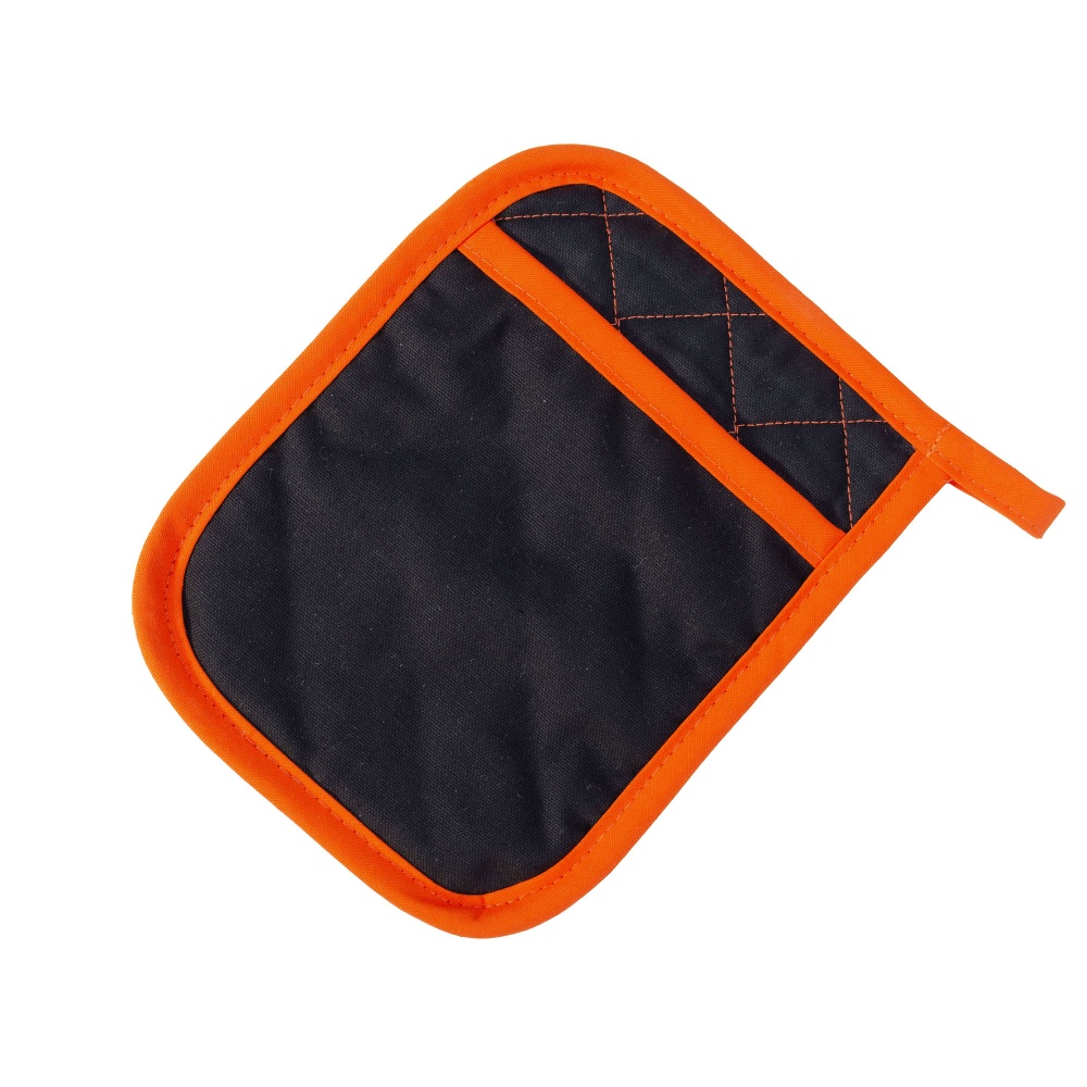 Прихватка Home Line Гриль с карманом 18x23 см черно-оранжевая