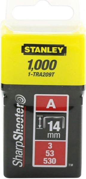 Скобы для ручного степлера Stanley 14 мм тип 53 (А) 1000 шт. 1-TRA209T