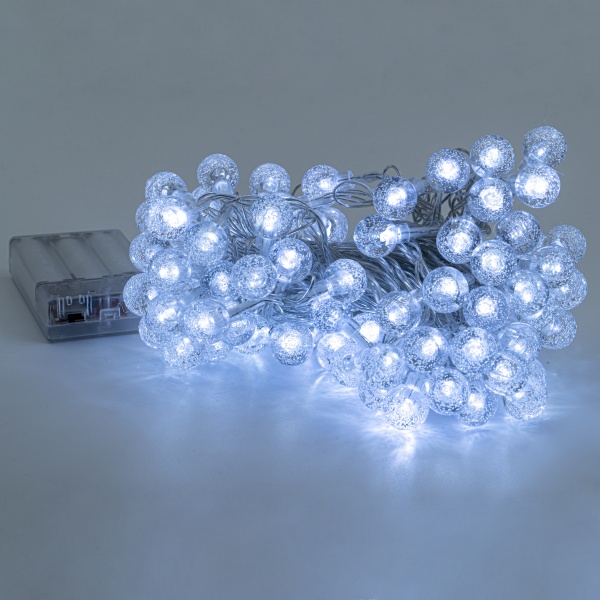 Декоративная гирлянда Altalusse (INL-2707B-80 Cold) встроенный светодиод (LED) 80 ламп 10 м 