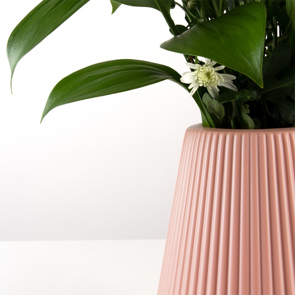 Ваза пластиковая MVM DH-FLOWERS-04 PINK 20 см 