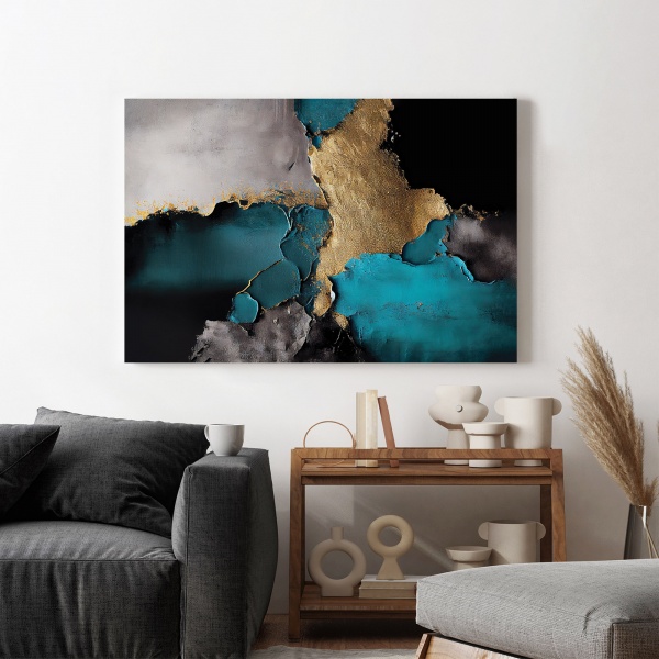 Картина на холсте Абстракция с золотом 80x110 см WS Holst 2180420238 