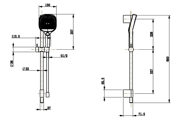 Душовий гарнітур Aqua Rodos ALTEA 055CP