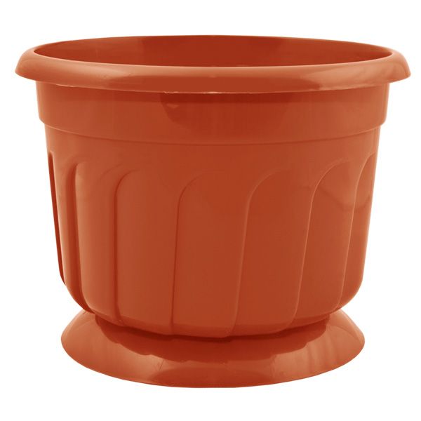 Горщик пластиковий Алеана Рина круглий 4,5л теракот (112053) 