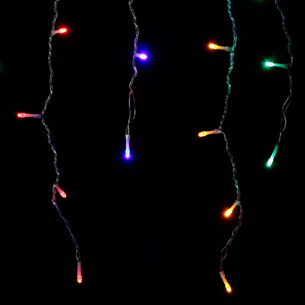 Електрогірлянда-штора Феєрія різнокольорова QC2012 вбудований світлодіод (LED) 170 ламп 2 м