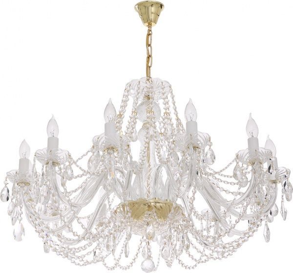 Люстра підвісна Crystal Life 12x40 Вт E14 золото A6130LM-12GO 