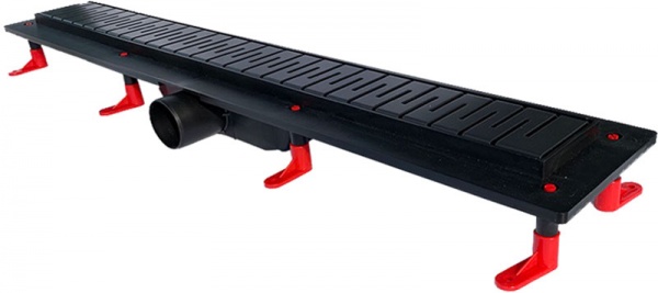 Душевой канал Styron STY-M-70-FF с черной решеткой 700 мм Медиум