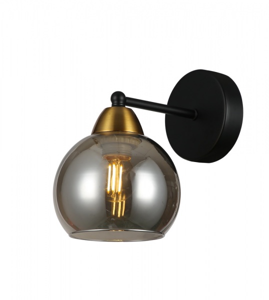 Бра WunderLicht 1x60 Вт E27 черный с золотом OM8198-11 