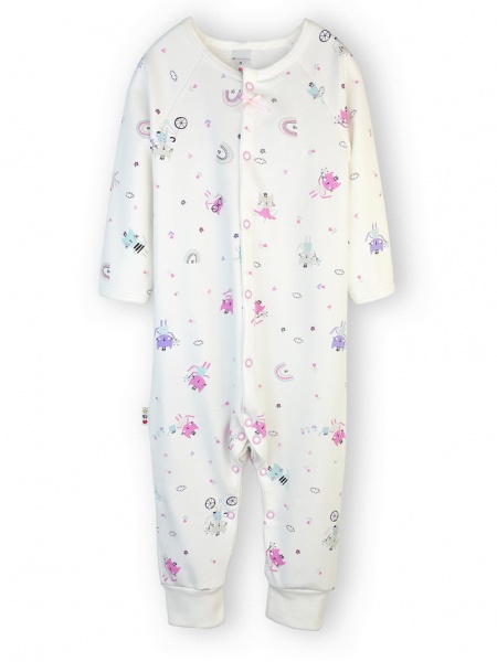 Человечек для девочки ТМ Софія Кошечки р.80 белый с рисунком 420174 