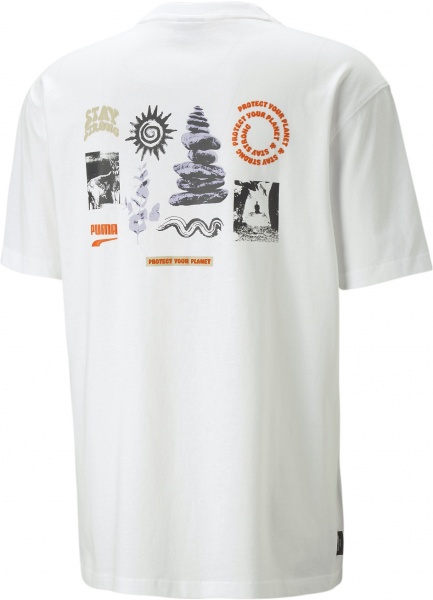 Футболка Puma DOWNTOWN GRAPHIC TEE 53918102 р.XL белый