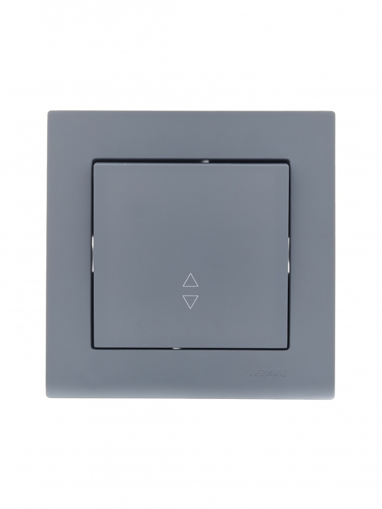 Вимикач прохідний одноклавішний Lezard Vesna без підсвітки шефілд грей 742-3488-105