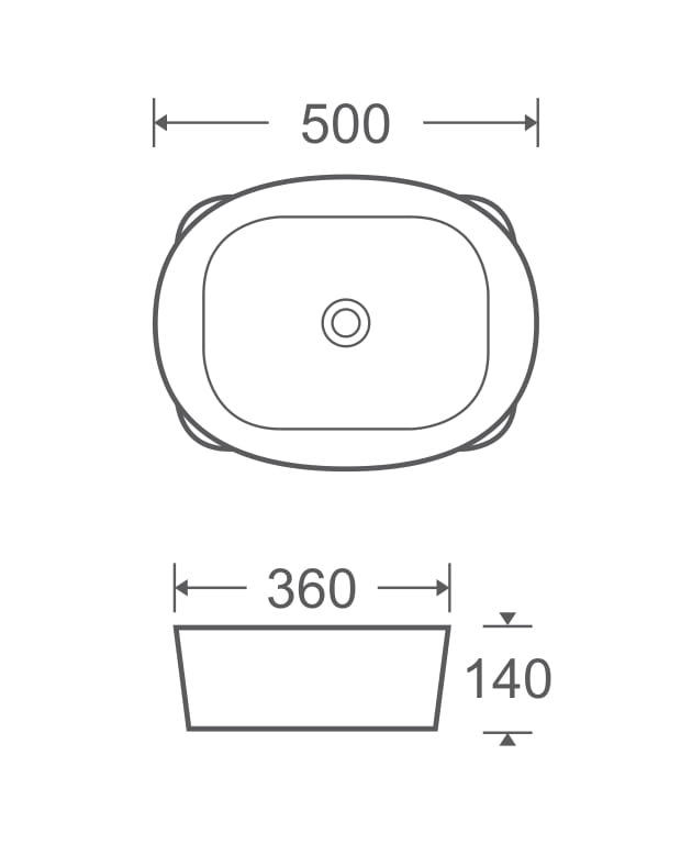 Умывальник Mixxen Wake белый 50x36x14см MXWE0821