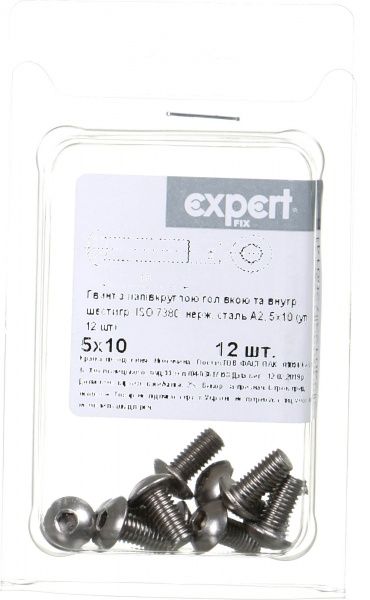 Винт метрический ISO 7380 5x10 мм 12 шт.