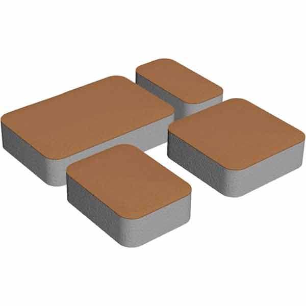 Тротуарная плитка Золотой Мандарин Старый город 4 элемента персиковая 40