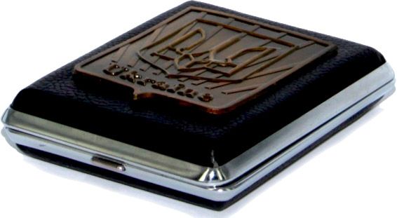 Набор фляга и портсигар Герб Украины A122