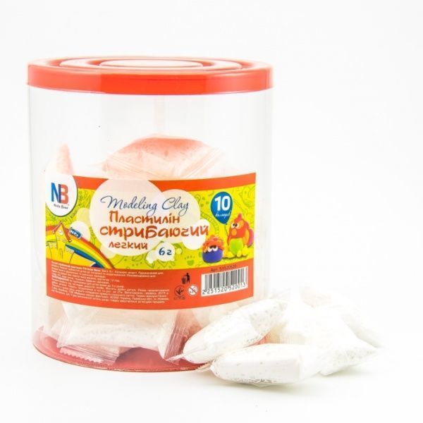 Пластилін легкий стрибаючий 6 г, білий Nota Bene