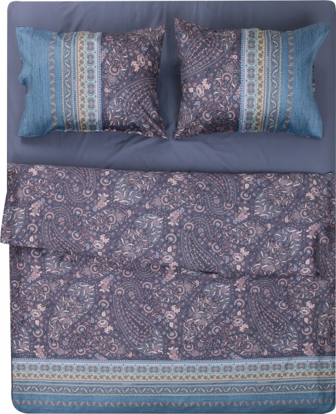 Комплект постельного белья Piazza Di Spagna G1 2-спальный синий Granfoulard 